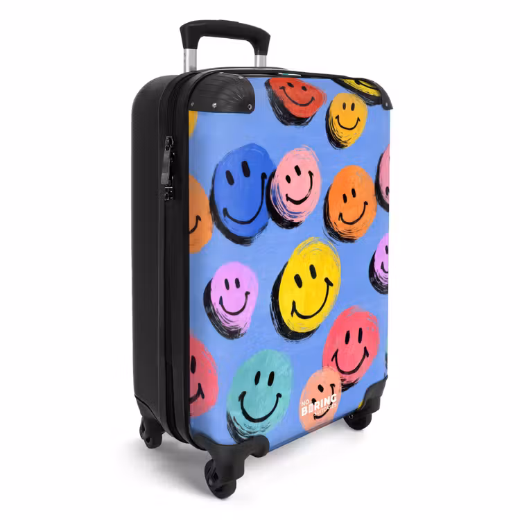 CaseSwap™ - Bunte Smiley-Gesichter auf blauem Hintergrund — 2