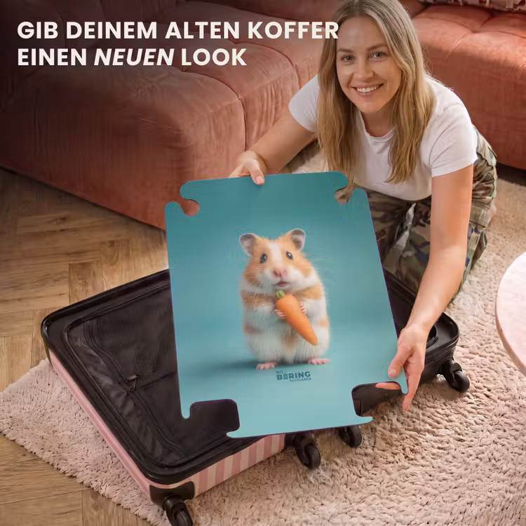 CaseSwap™ - Hamster mit einer Karotte auf blauem Hintergrund — 3