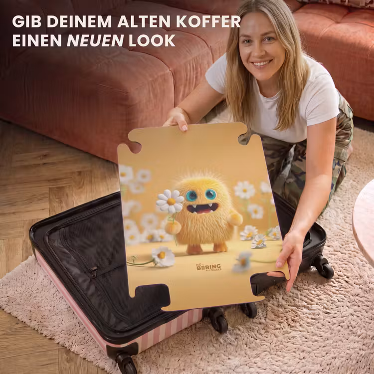 CaseSwap™ - Fröhliches flauschiges Monster mit Blume — 3