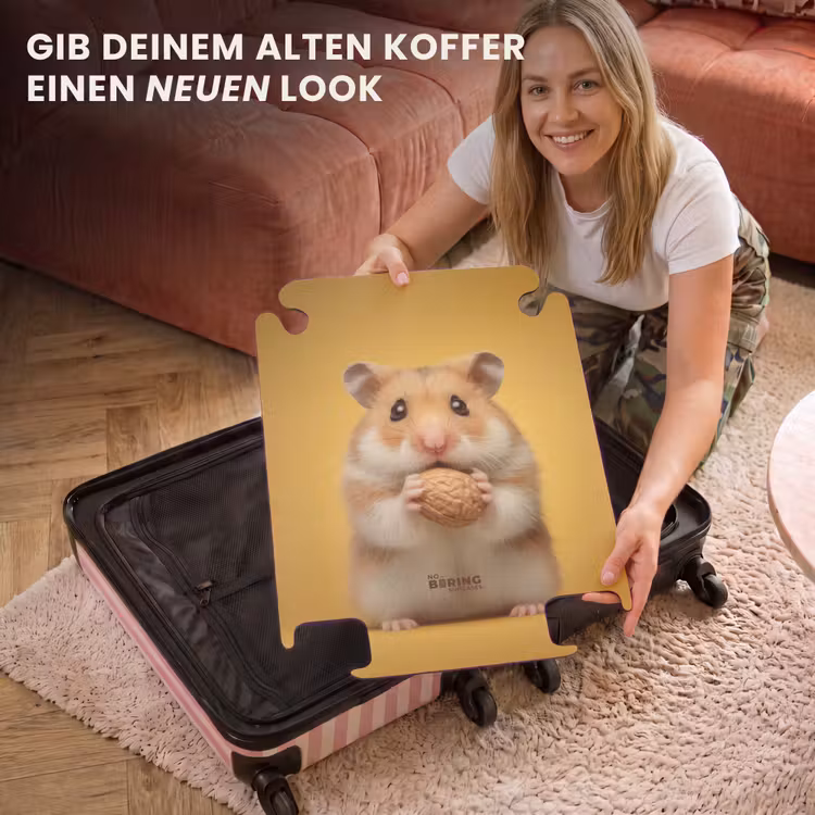 CaseSwap™ - Hamster mit einer Nuss auf gelbem Hintergrund — 3