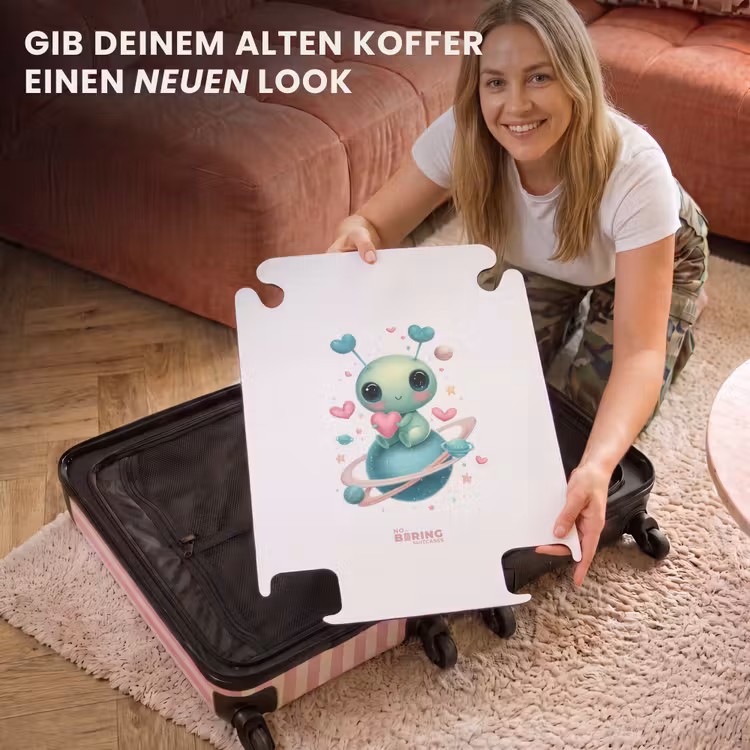 CaseSwap™ - Alien hält ein Herz auf einem Planeten — 3