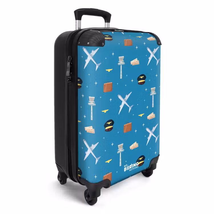 CaseSwap™ - Thema Luftfahrt mit Flugzeugen auf blauem Hintergrund — 2