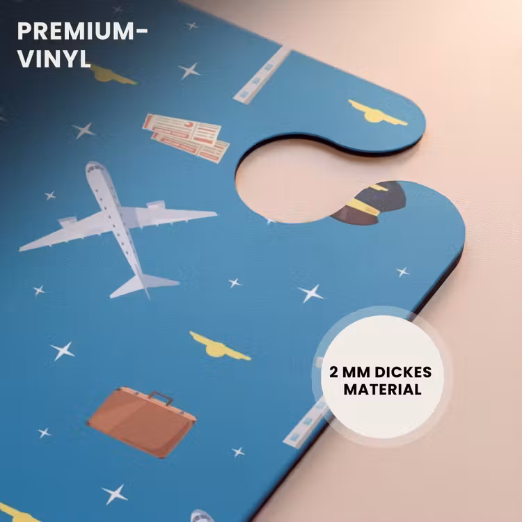 CaseSwap™ - Thema Luftfahrt mit Flugzeugen auf blauem Hintergrund — 6