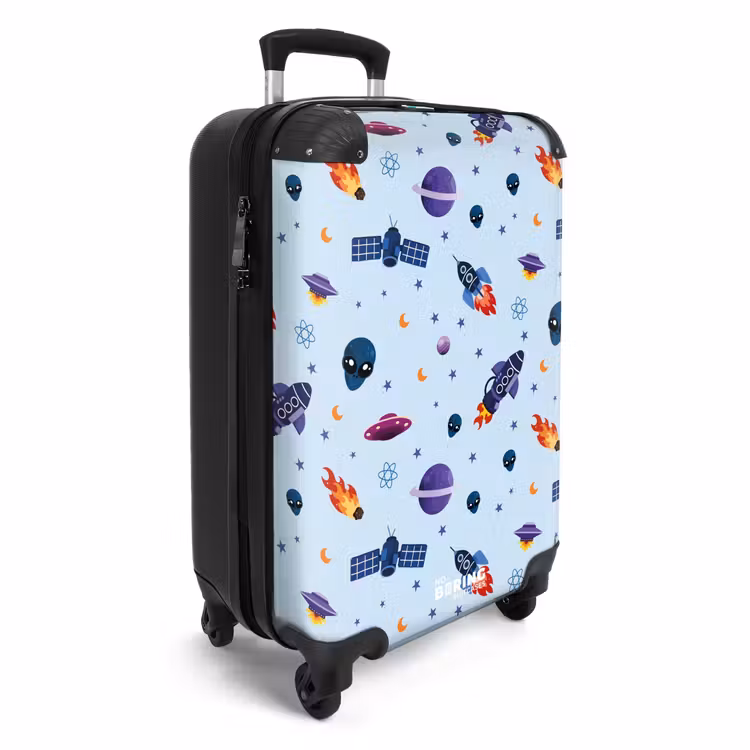 CaseSwap™ - Weltraum- und Alien-Muster auf Hellblau — 2