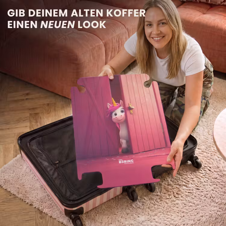 CaseSwap™ - Einhorn mit rosa Mähne hinter rosa Tür — 3