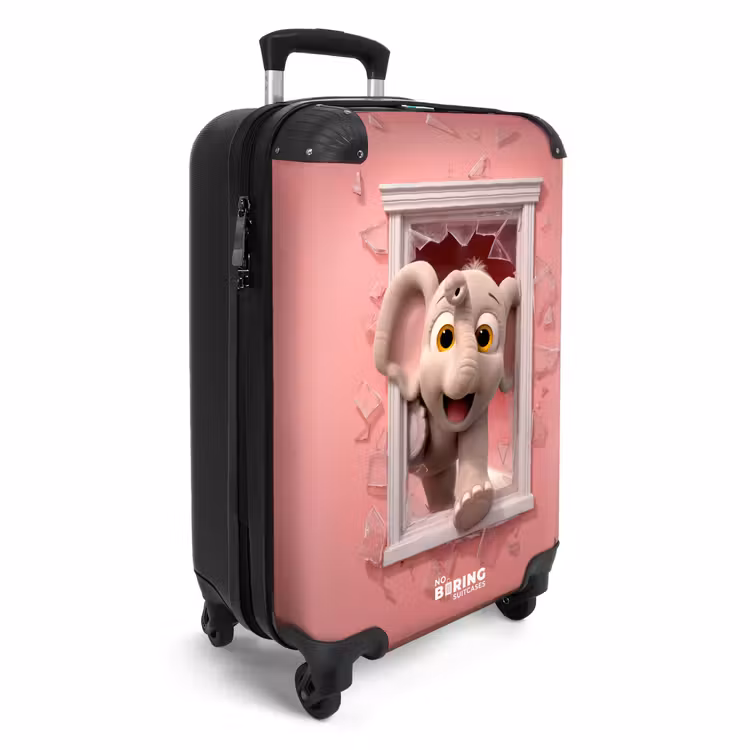 CaseSwap™ - Elefant durchbricht rosa Glasfenster — 2