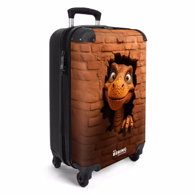 CaseSwap™ - Dino mit breitem Lächeln in der Backsteinmauer — 2