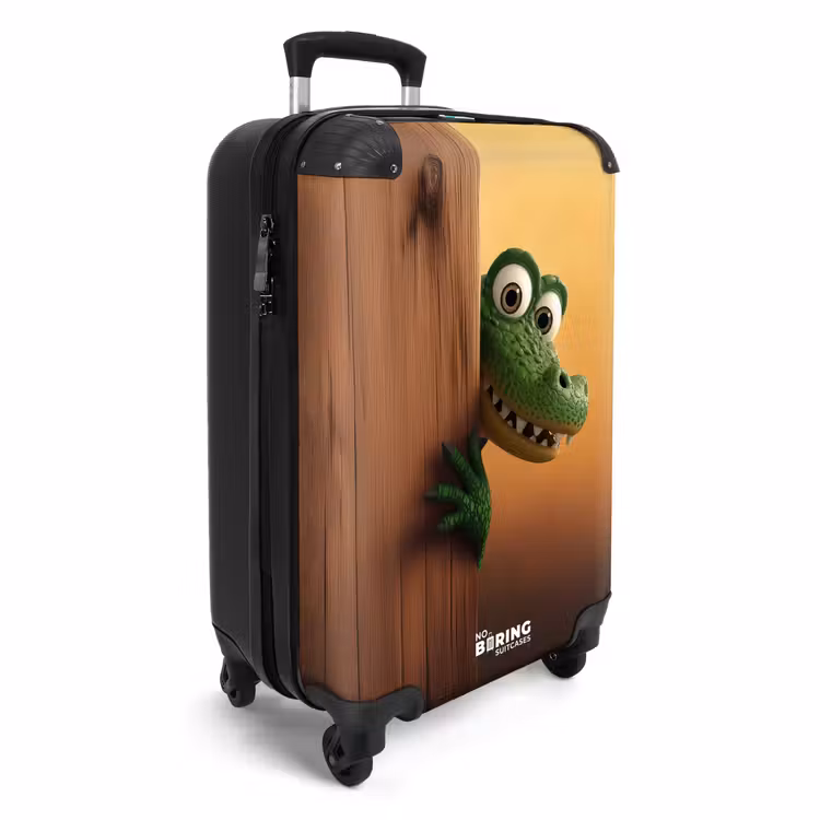 CaseSwap™ - Großäugiges Krokodil hinter Holzwand — 2