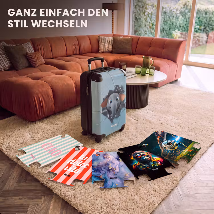 CaseSwap™ - Glücklicher Elefant schaut durch zerrissenen Hintergrund — 5