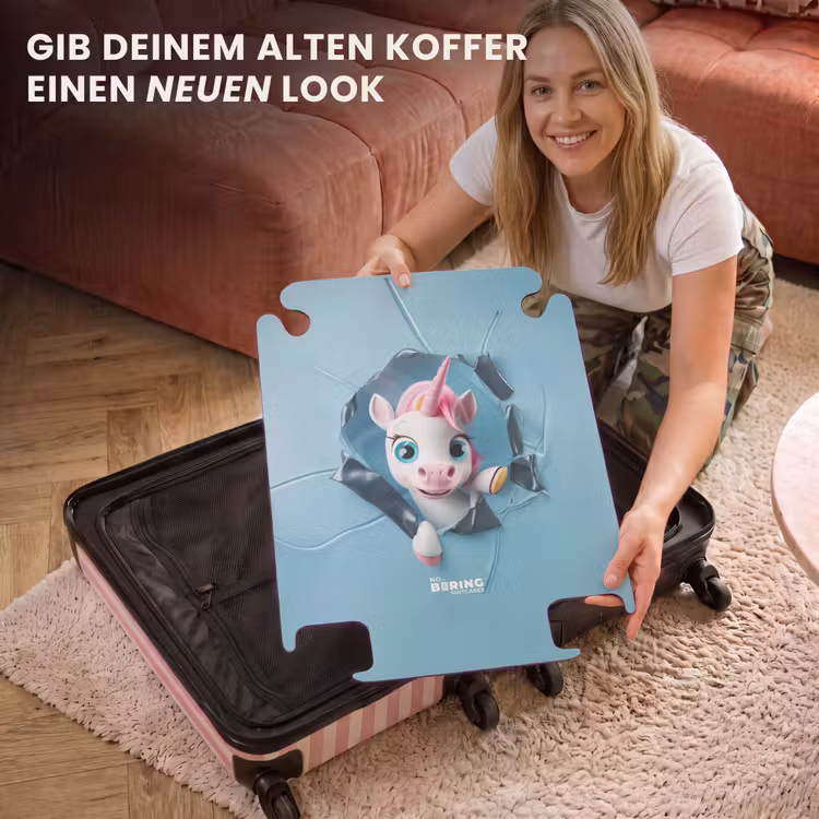 CaseSwap™ - Weißes Einhorn kommt durch blaues Plastik — 3
