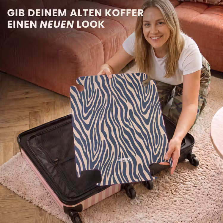 CaseSwap™ - Zebra - Muster - Blau - Beige — 3