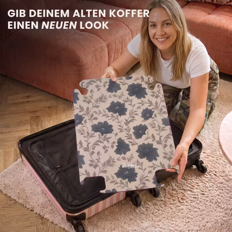 CaseSwap™ - Motiv - Blumen - Schwarz - Beige — 3