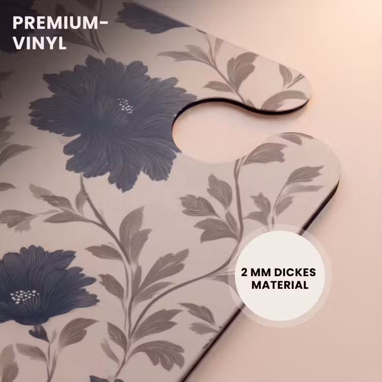 CaseSwap™ - Motiv - Blumen - Schwarz - Beige — 6