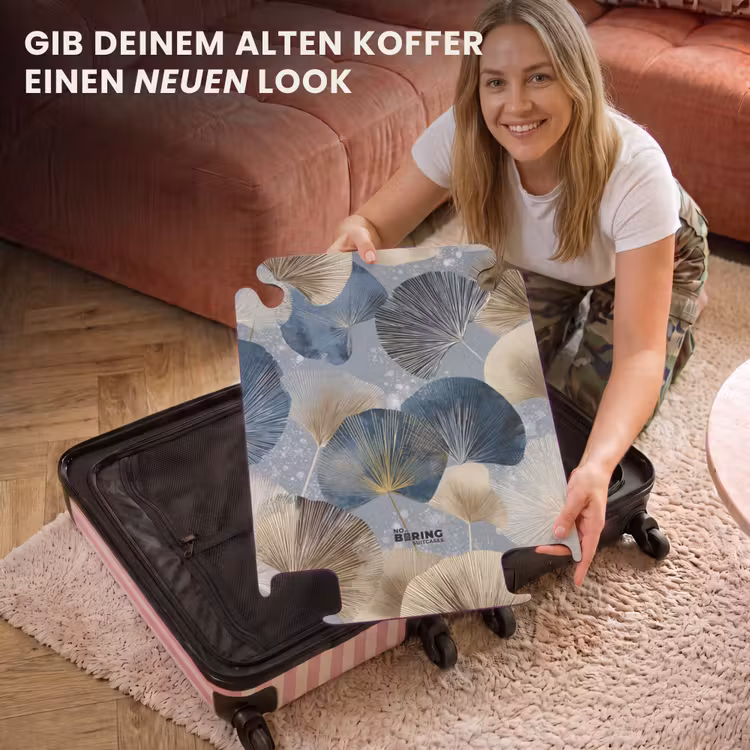 CaseSwap™ - Blätter - Abstrakt - Gold - Blau — 3