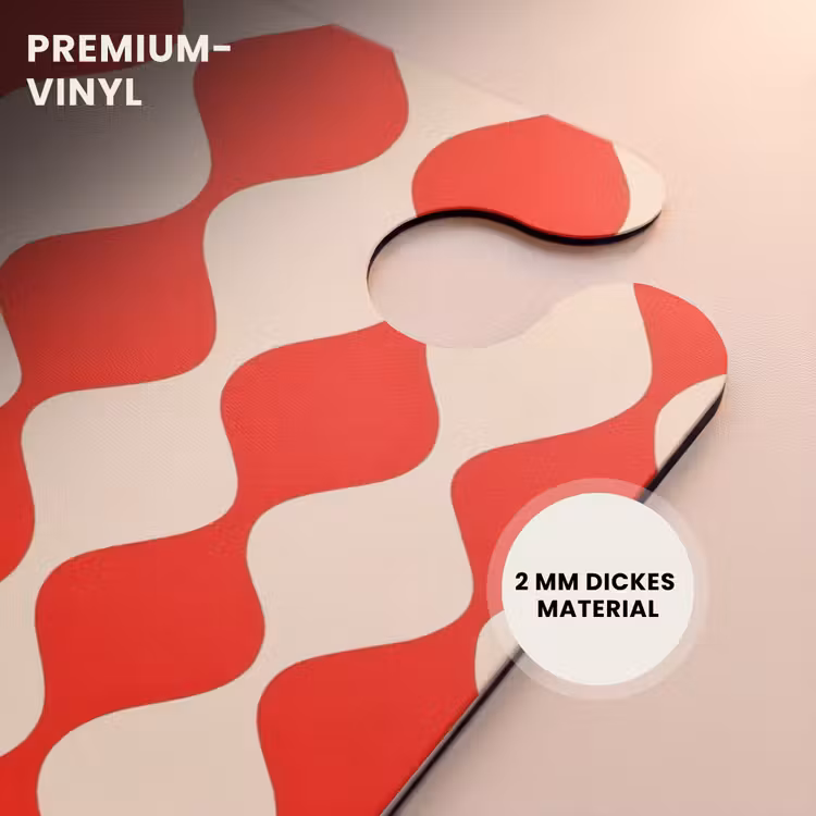 CaseSwap™ - Wellenförmiges Muster - Retro - Rot - Beige — 6