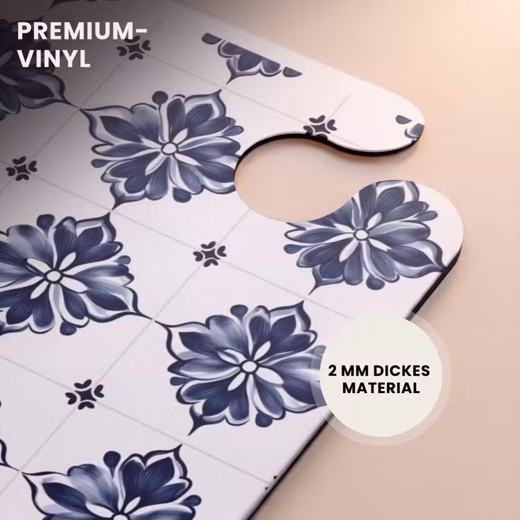 CaseSwap™ - Kachelmotiv - Blau - Weiß - Blume — 6
