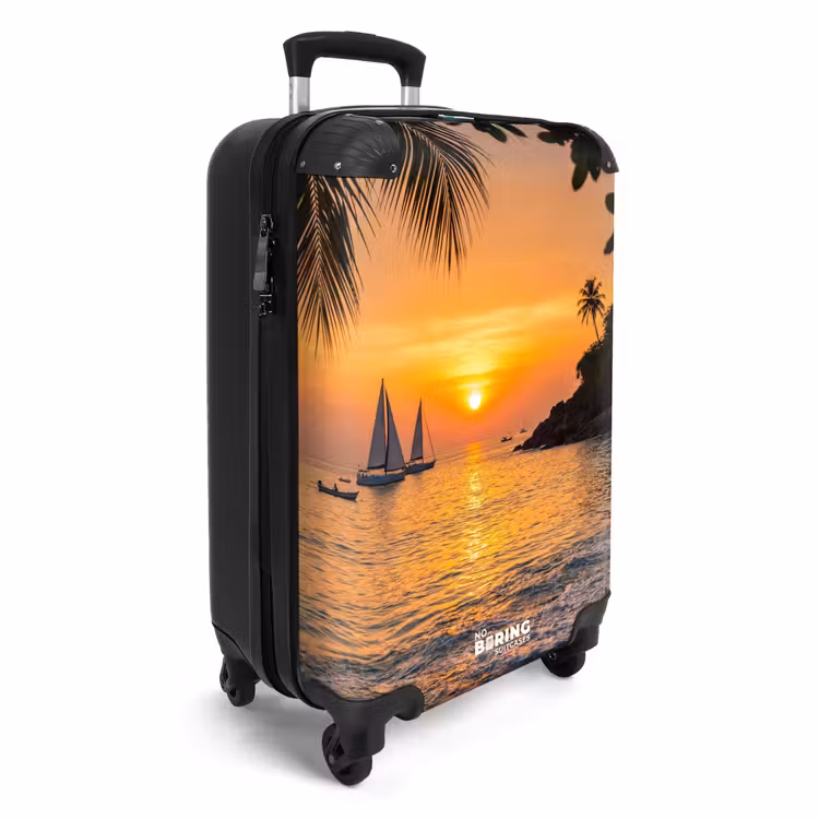 CaseSwap™ - Meer – Sonnenuntergang – Boot – Natur – Orange — 2