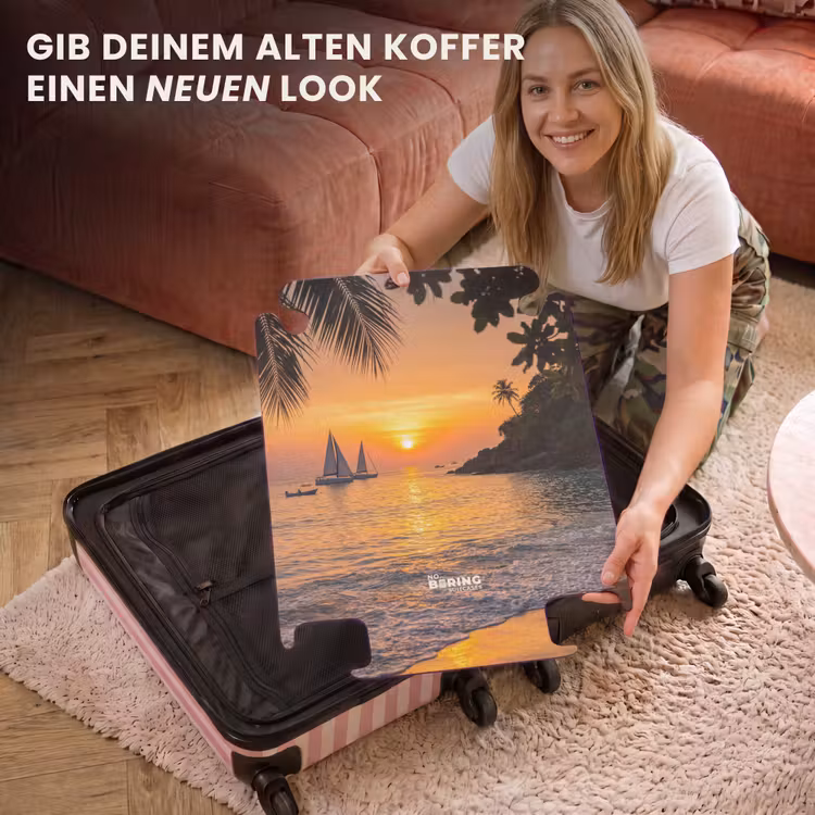 CaseSwap™ - Meer – Sonnenuntergang – Boot – Natur – Orange — 3
