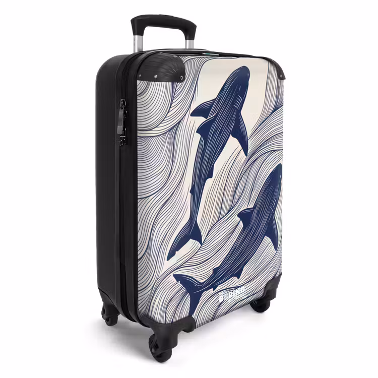 CaseSwap™ - Fisch – Ozean – Strichzeichnung – Blau – Tiere — 2