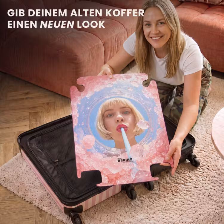 CaseSwap™ - Frau – Getränk – Sommer – Rosa – Blau — 3