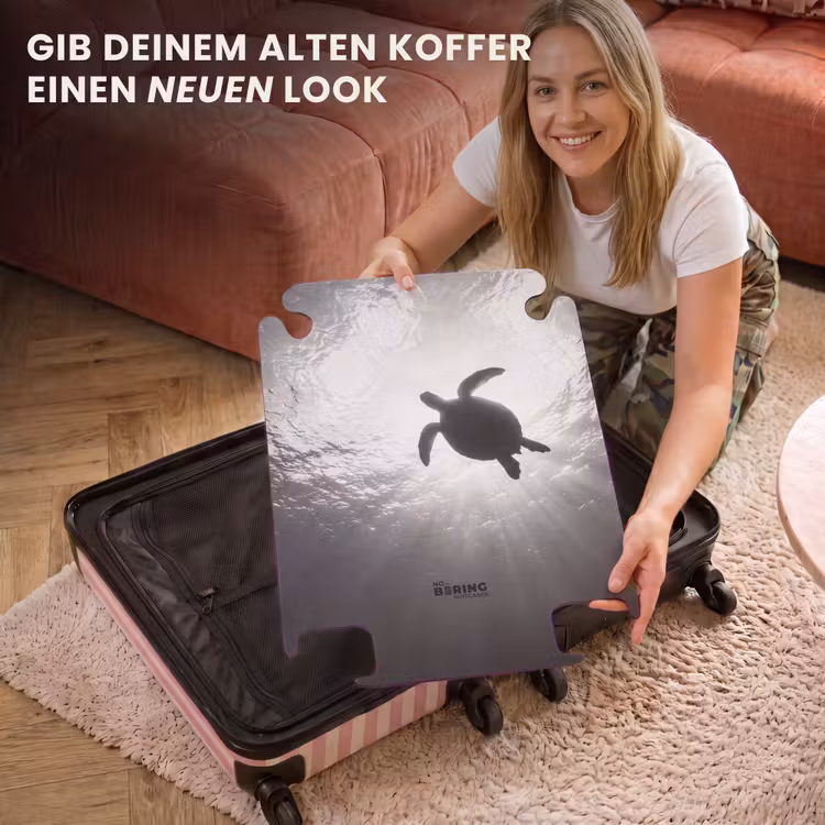 CaseSwap™ - Schildkröte – Unterwasser – Lichtstrahlen – Ozean – Schwarz-Weiß — 3