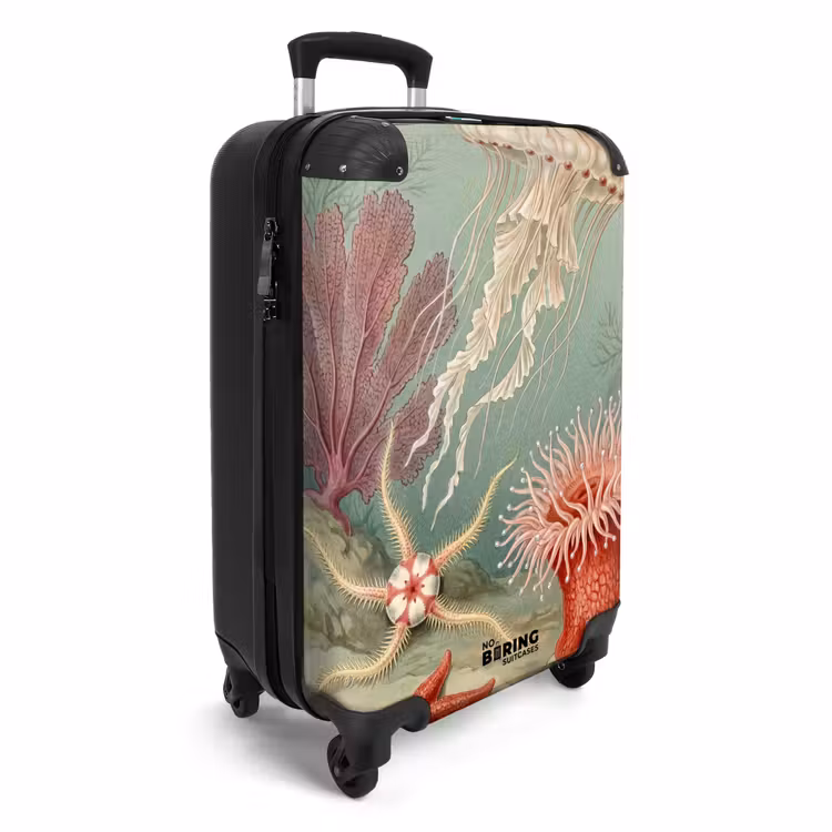 CaseSwap™ - Meeresleben – Qualle – Unterwasser – Illustration – Beige — 2
