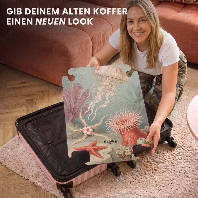 CaseSwap™ - Meeresleben – Qualle – Unterwasser – Illustration – Beige — 3