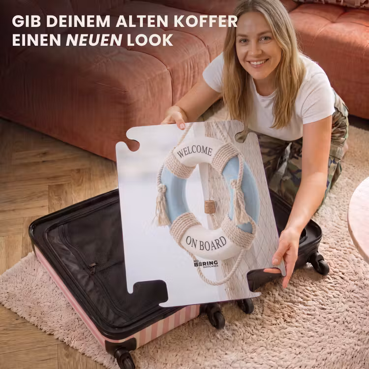 CaseSwap™ - Rettungsring – Maritime Artikel – Willkommen – Blau – Weiß — 3