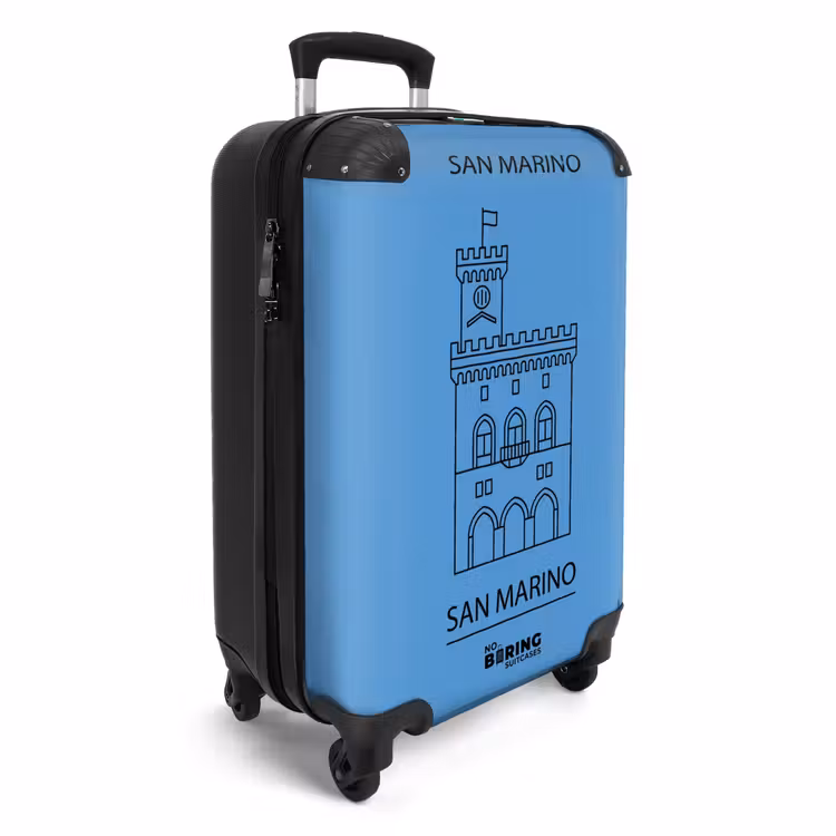 CaseSwap™ - Gebäude – San Marino – Architektur – Strichzeichnung – Blau — 2