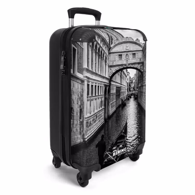 CaseSwap™ - Boot – Wasserstraße – Stadt – Schwarz – Weiß – Architektur — 2