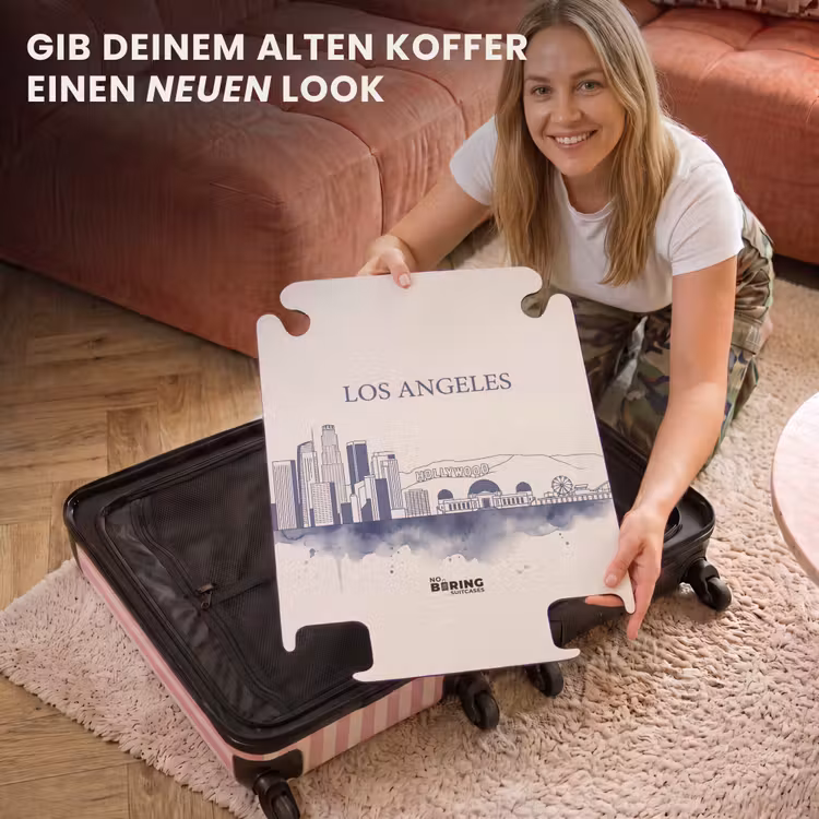 CaseSwap™ - Los Angeles – Skyline – Architektur – Aquarell – Blau — 3