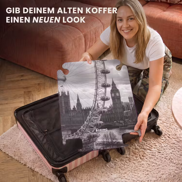 CaseSwap™ - Riesenrad – Glockenturm – Architektur – Schwarz-Weiß – Stadt — 3