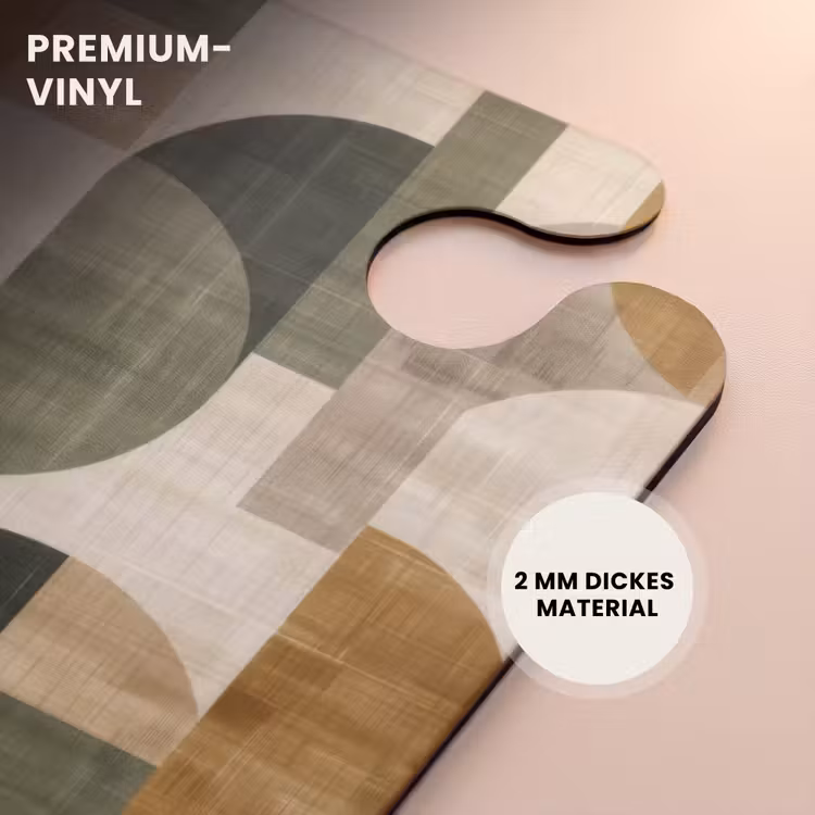 CaseSwap™ - Olivgrün – Geometrisch – Abstrakt – Mid-Century – Leinen – Muster — 6