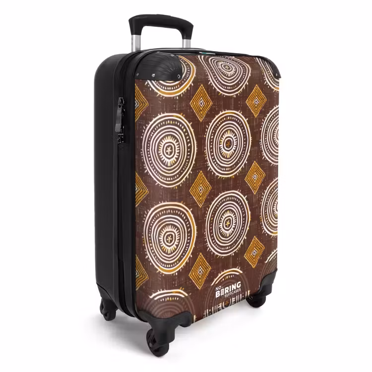 CaseSwap™ - Schokoladenbraun – Ethno – Tribal – Kreise – Muster — 2