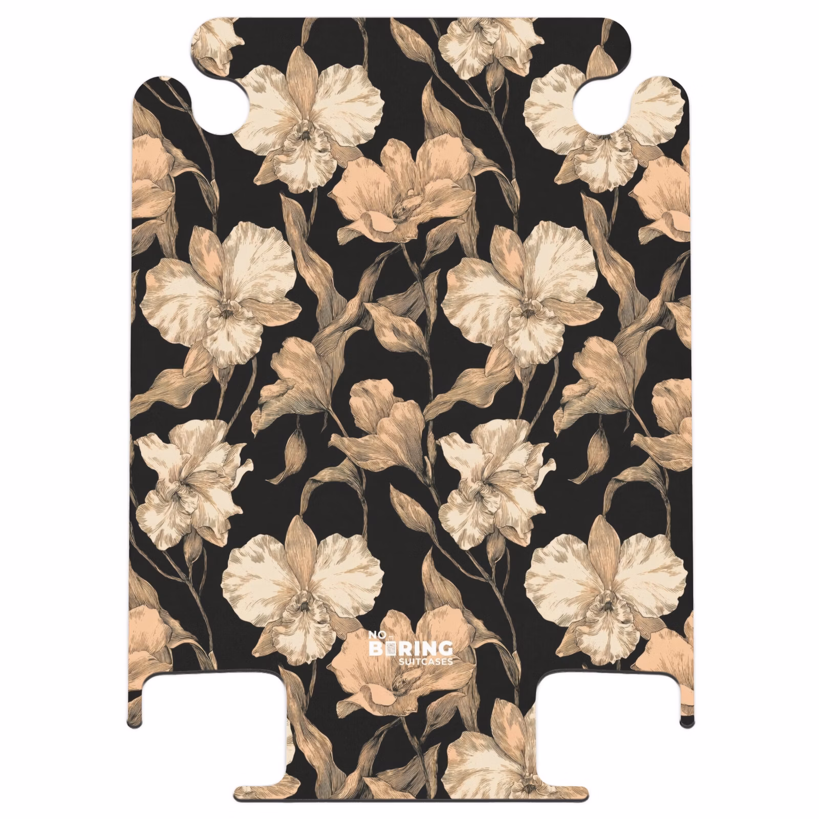 CaseSwap™ - Orchideen – Strichzeichnung – Muster – Beige – Schwarz — 1