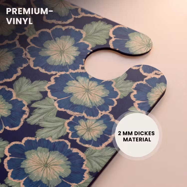 CaseSwap™ - Blumen – Stickerei – Muster – Blau – Grün — 6