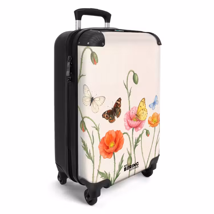 CaseSwap™ - Schmetterlinge – Mohnblumen – Illustration – Farbenfroh — 2