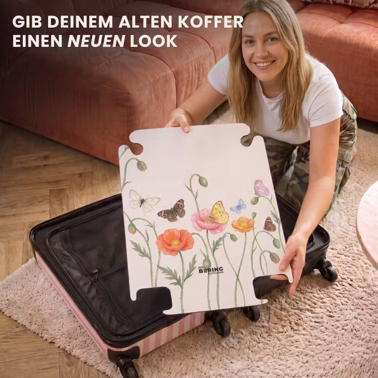 CaseSwap™ - Schmetterlinge – Mohnblumen – Illustration – Farbenfroh — 3
