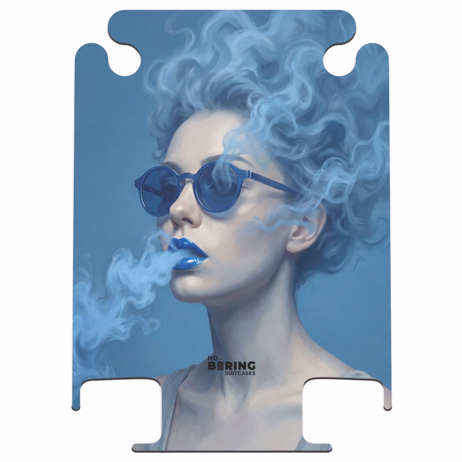 CaseSwap™ - Porträt – Sonnenbrille – Rauch – Abstrakt – Blau — 1