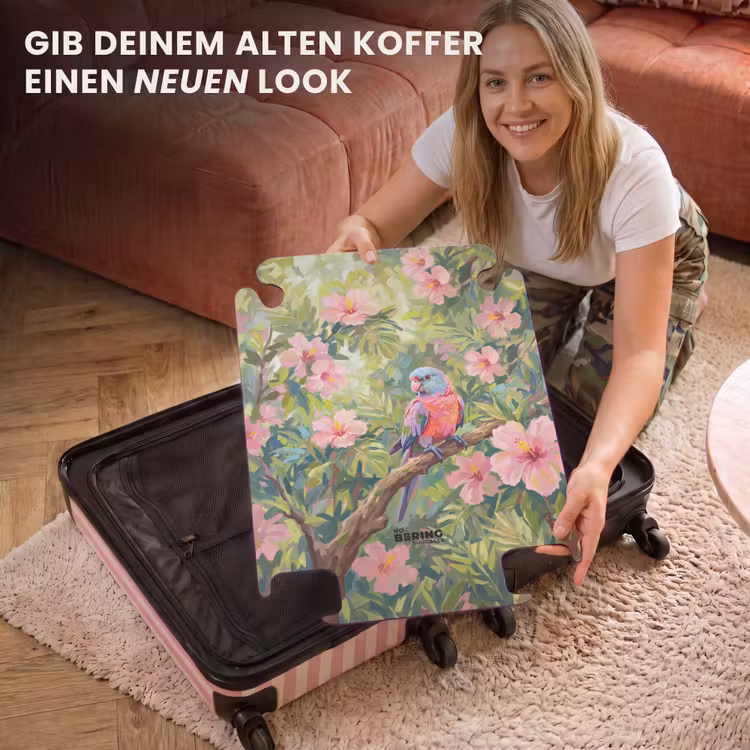 CaseSwap™ - Papagei – Hibiskusblüten – Bunt — 3
