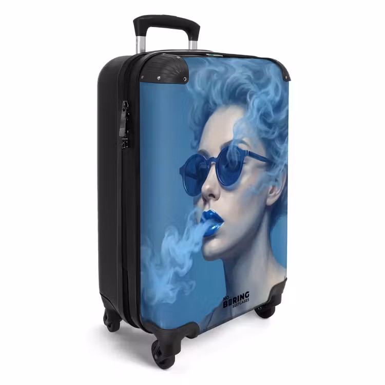 CaseSwap™ - Porträt – Sonnenbrille – Rauch – Abstrakt – Blau — 2