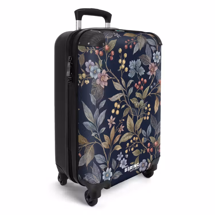 CaseSwap - Blumen – Blätter – Muster – Botanisch – Dunkelblau — 2