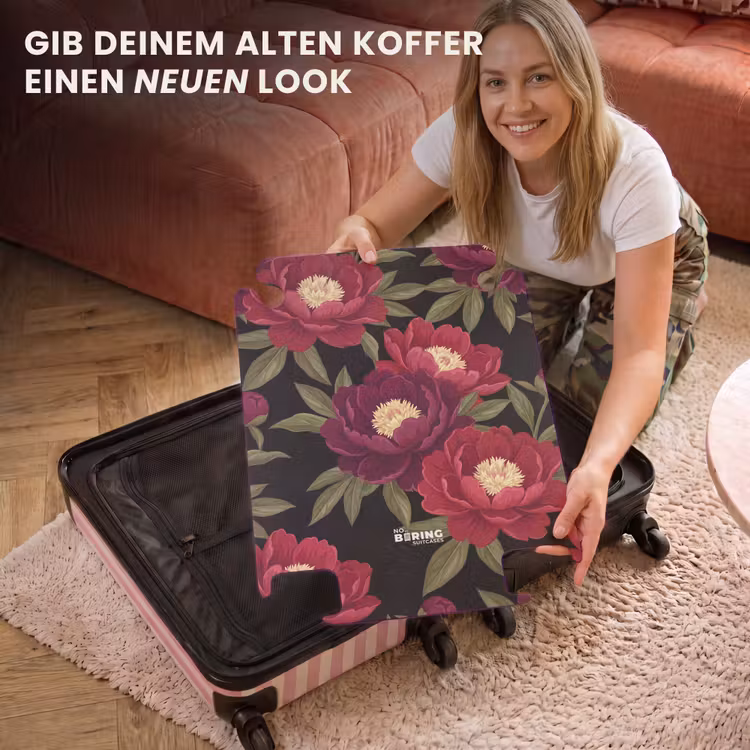 CaseSwap™ - Blumen – Muster – Botanisch – Rot – Schwarz — 3