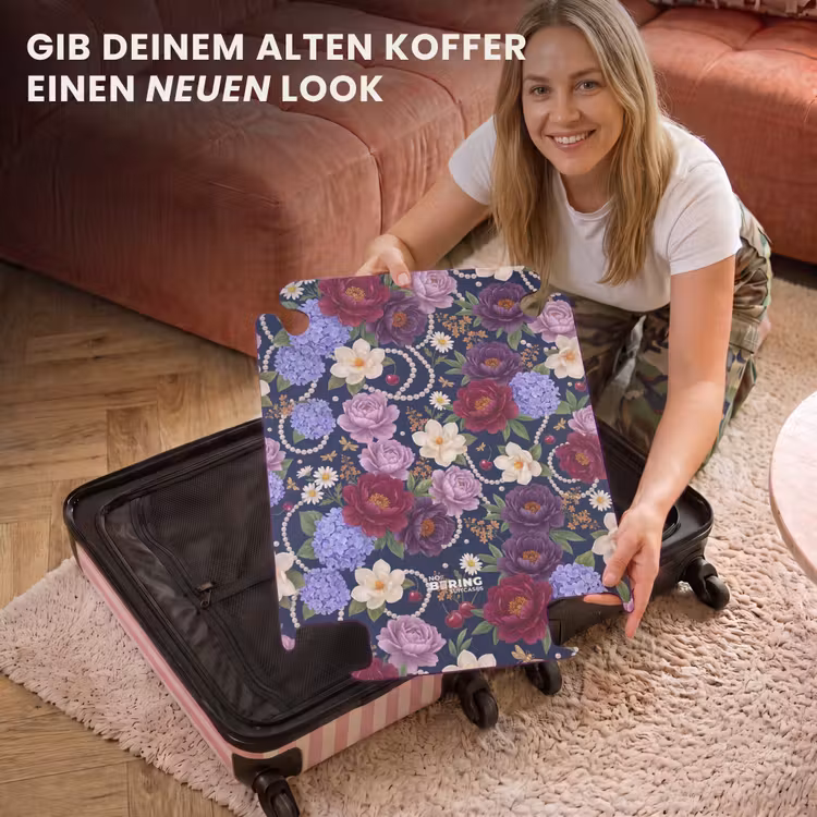 CaseSwap™ - Blumen – Perlen – Dekoration – Modern – Blau — 3