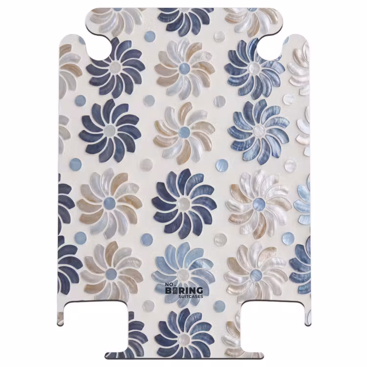 CaseSwap™ - Blumen – Perlmutt – Abstrakt – Muster – Blau — 1