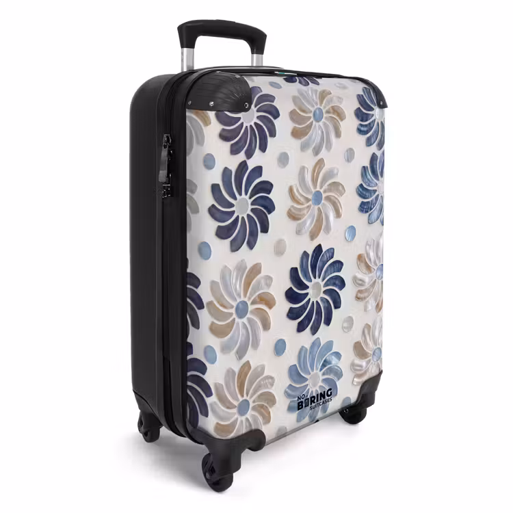 CaseSwap™ - Blumen – Perlmutt – Abstrakt – Muster – Blau — 2