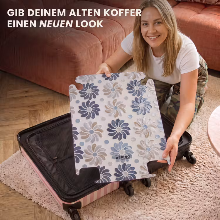 CaseSwap™ - Blumen – Perlmutt – Abstrakt – Muster – Blau — 3