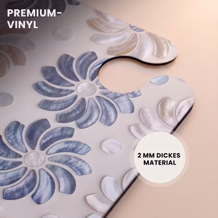 CaseSwap™ - Blumen – Perlmutt – Abstrakt – Muster – Blau — 6