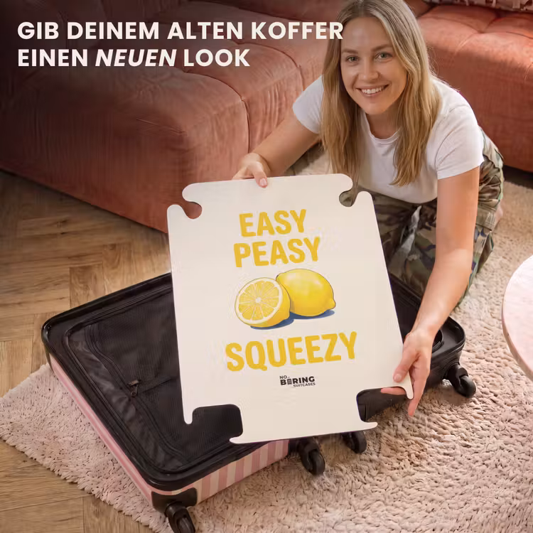CaseSwap™ - Essen – Zitrone – Einkäufe – Abstrakt – Gelb – Blau — 3