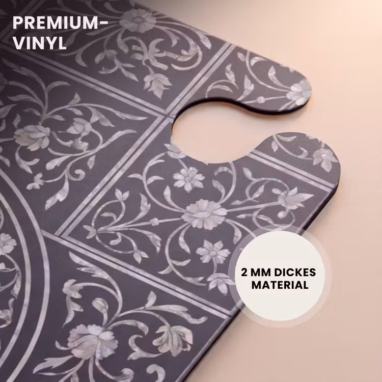 CaseSwap™ - Muster – Blumenmotiv – Dekoration – Klassisch – Schwarz — 6